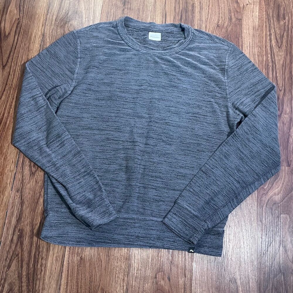 MeUndies Mens' Small Crew Sweatshirt Sweater Heather Grey Casual Cozy Loungewear